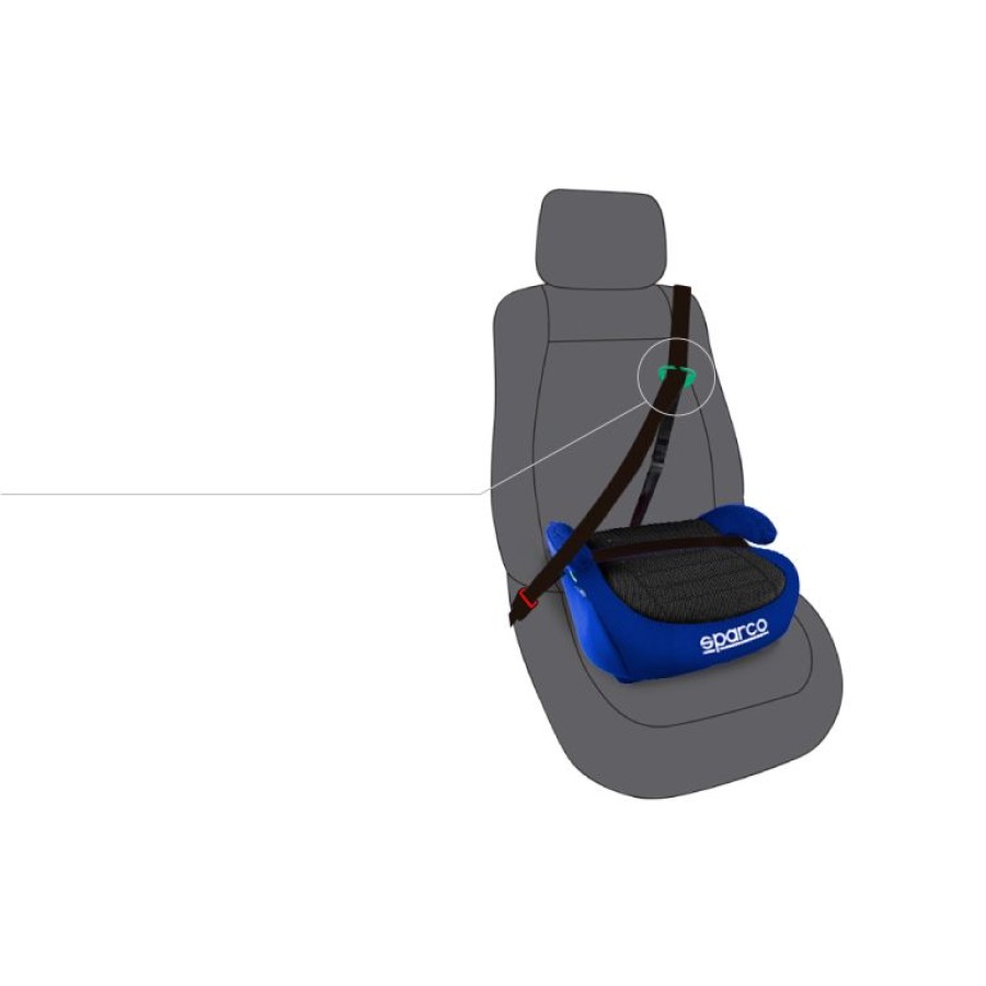 Sparco Booster i-Size Παιδικό Κάθισμα Αυτοκινήτου ECE R129 125-150cm (22-36kg) Isofix Red