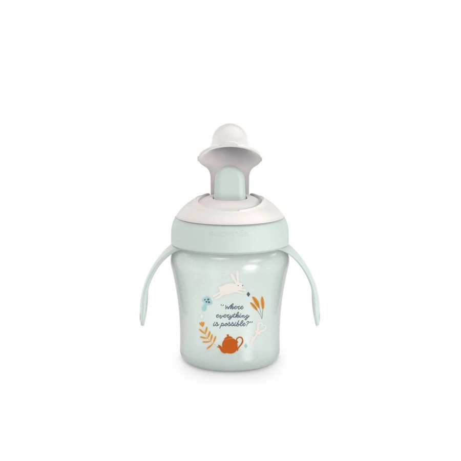 Suavinex Ποτήρι Εκπαιδευτικό με Λαβές 200ml 6m+ Wonderland Green