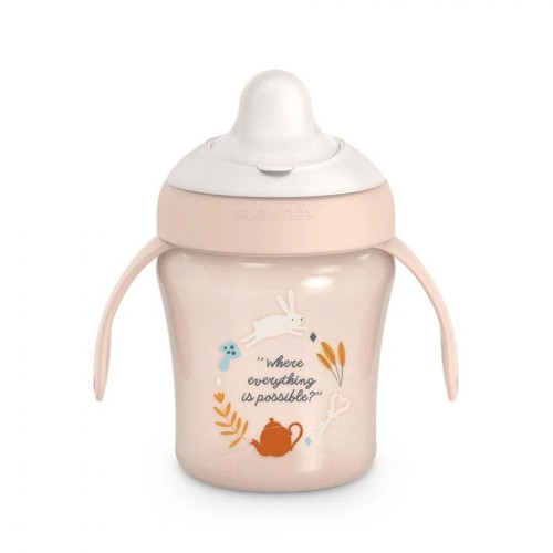 Suavinex Ποτήρι Εκπαιδευτικό με Λαβές 200ml 6m+ Wonderland Pink