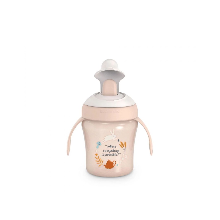 Suavinex Ποτήρι Εκπαιδευτικό με Λαβές 200ml 6m+ Wonderland Pink