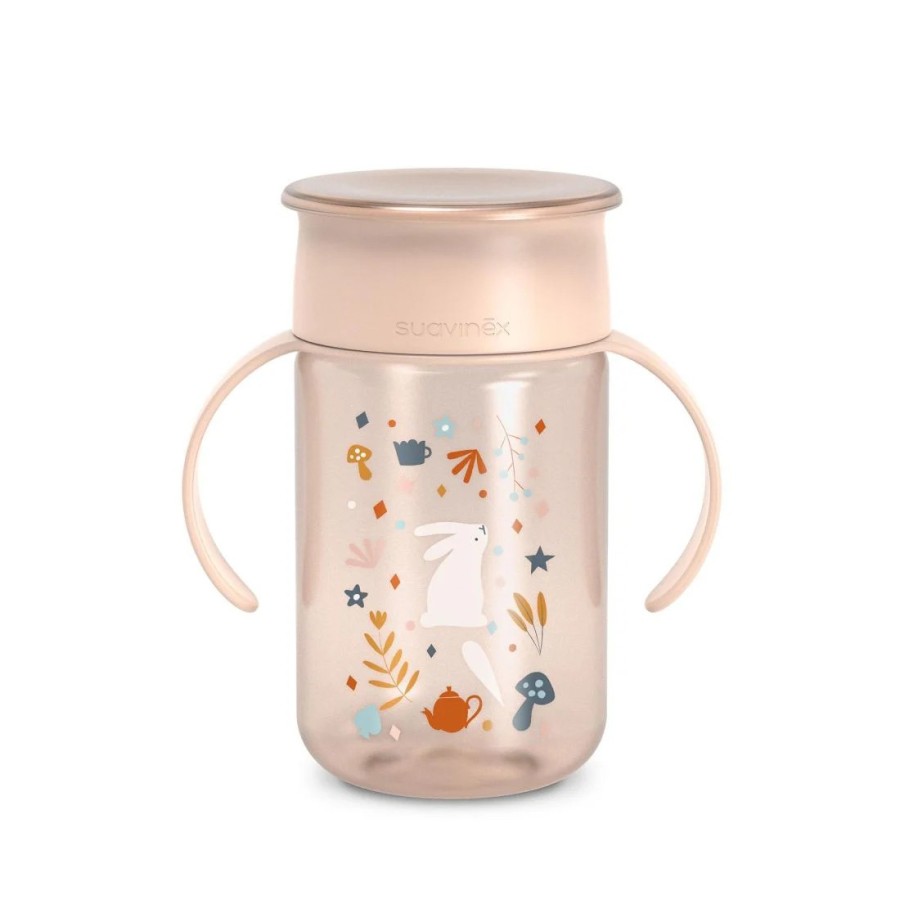 Ποτήρι Εκπαιδευτικό 360 με λαβές Suavinex Wonderland Pink 340ml 12m+