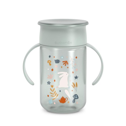 Ποτήρι Εκπαιδευτικό 360 με λαβές Suavinex Wonderland Green 340ml 12m+