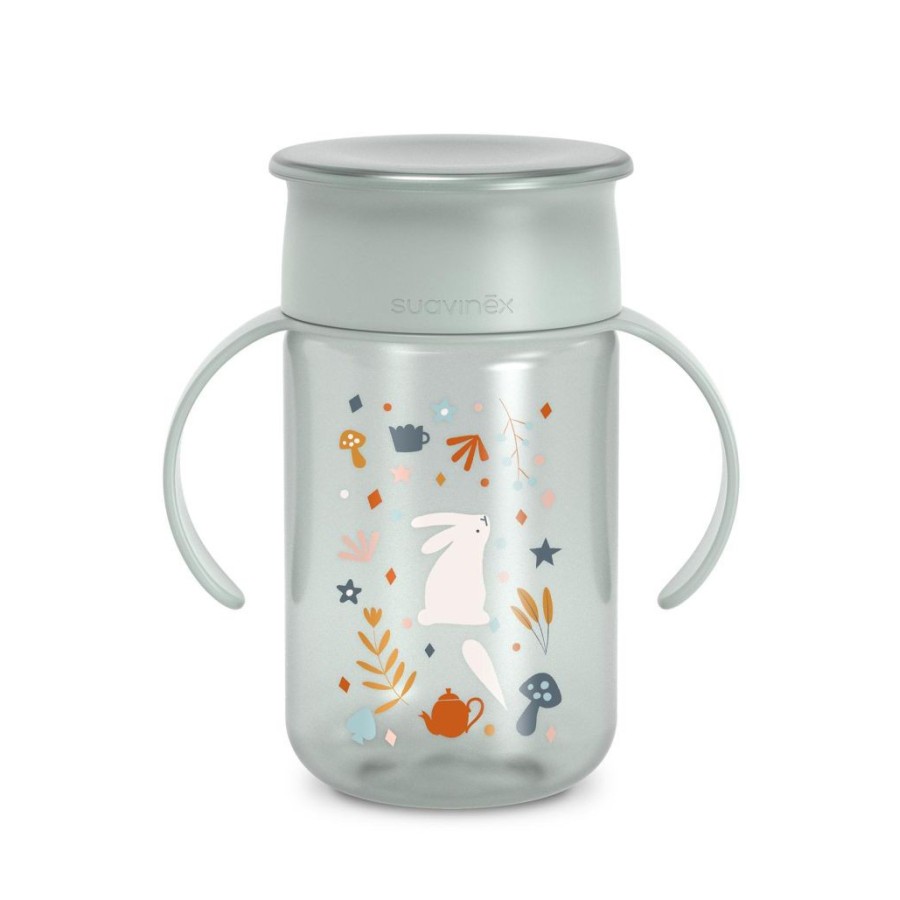 Ποτήρι Εκπαιδευτικό 360 με λαβές Suavinex Wonderland Green 340ml 12m+