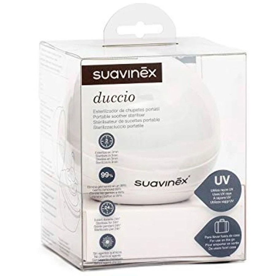 Φορητός Αποστειρωτής Πιπίλας UV Suavinex Duccio White