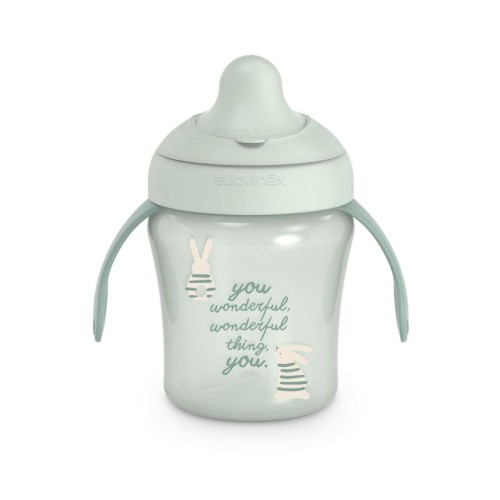 Εκπαιδευτικό Ποτήρι με Λαβές 200ml 6m+ Wonderland Green Suavinex