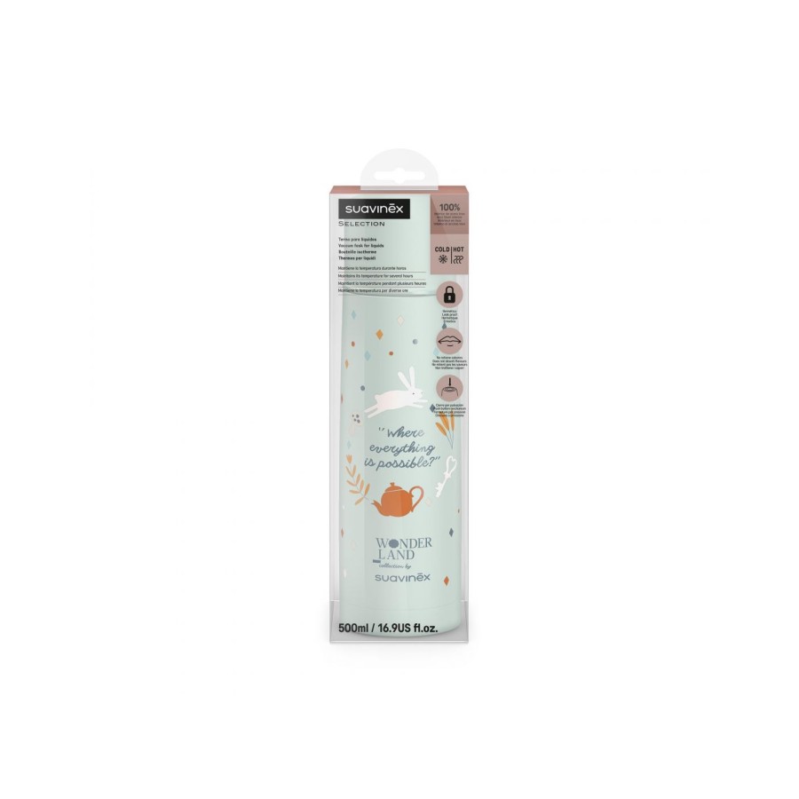 Suavinex Μπουκάλι Θερμός 500ml Wonderland Green