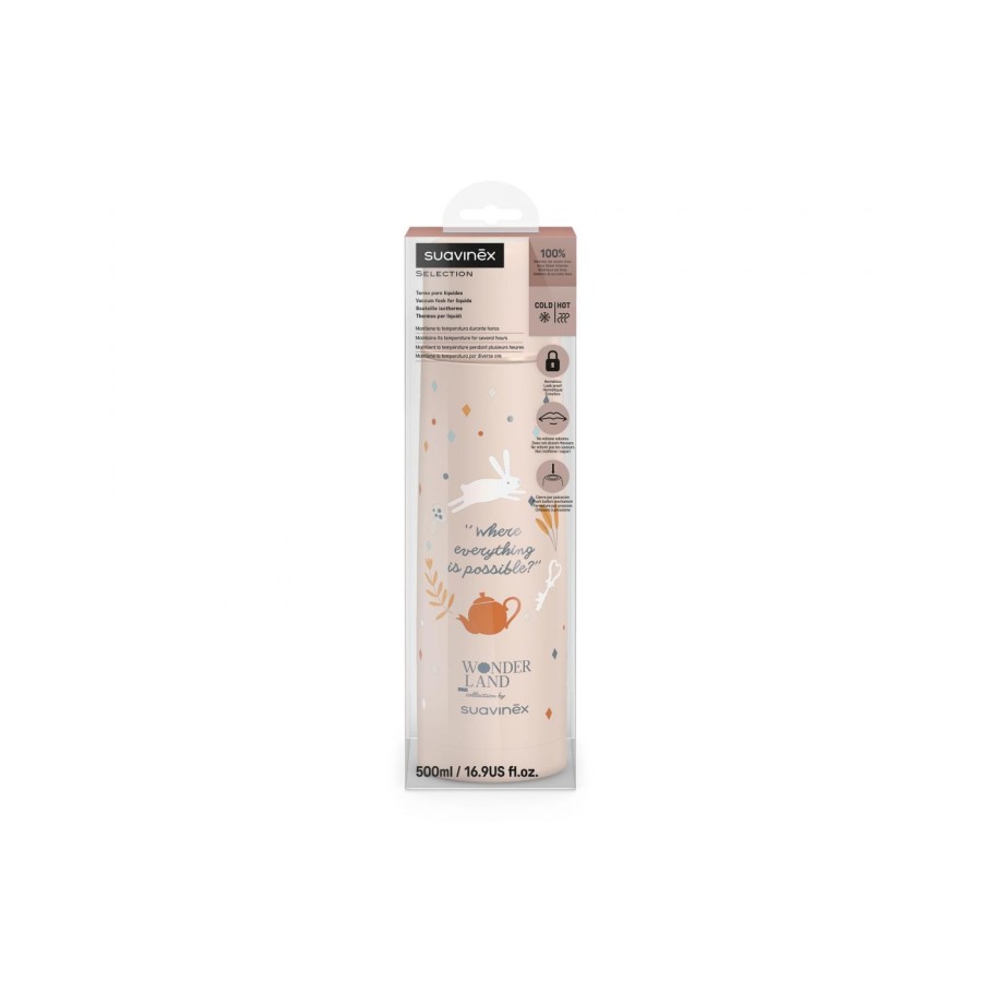 Suavinex Μπουκάλι Θερμός 500ml Wonderland Pink