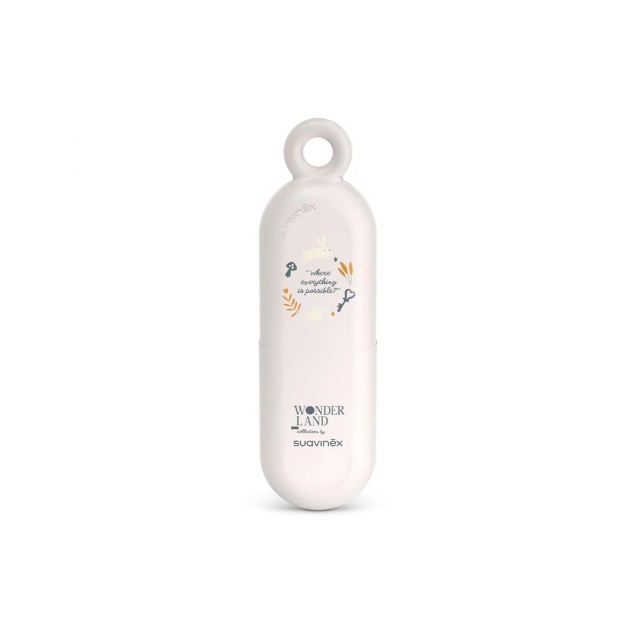 Suavinex Θήκη με Κουτάλι & Πιάστρα Σιαλάρας 4m+ White