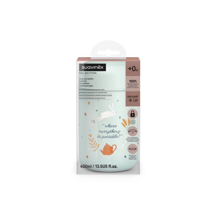 Suavinex Βρεφικό-Παιδικό Θερμός Φαγητού 400ml Go Wonderland Green
