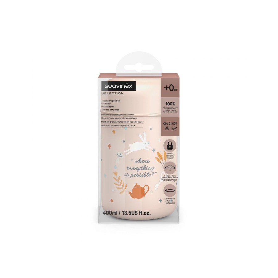 Suavinex Βρεφικό-Παιδικό Θερμός Φαγητού 400ml Go Wonderland Pink