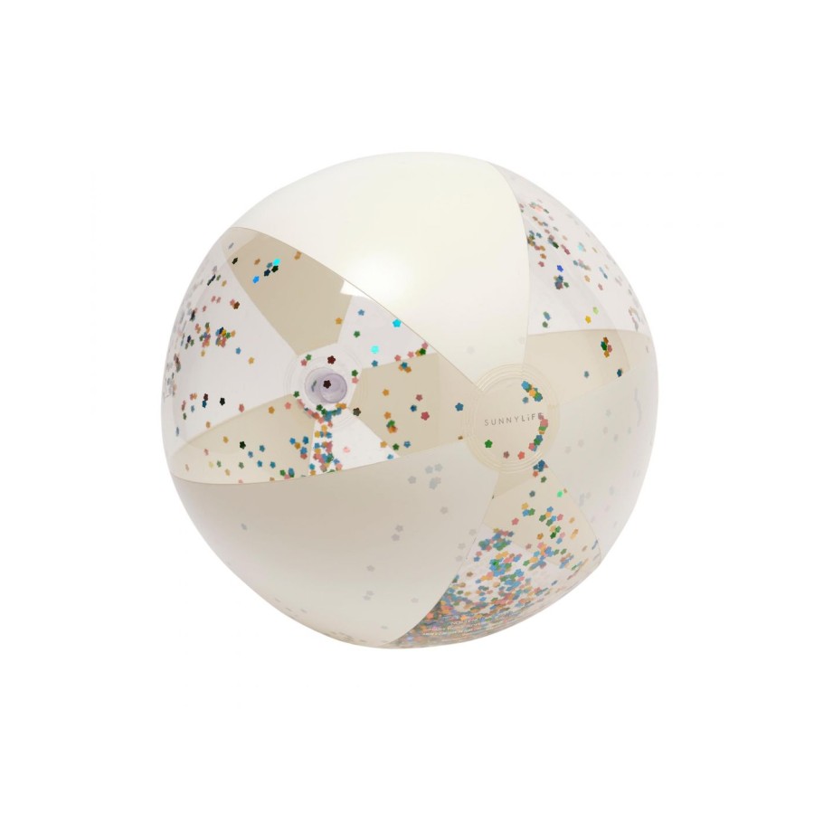 SunnyLife Φουσκωτή Μπάλα Παραλίας 3D Cotton Candy Glitter