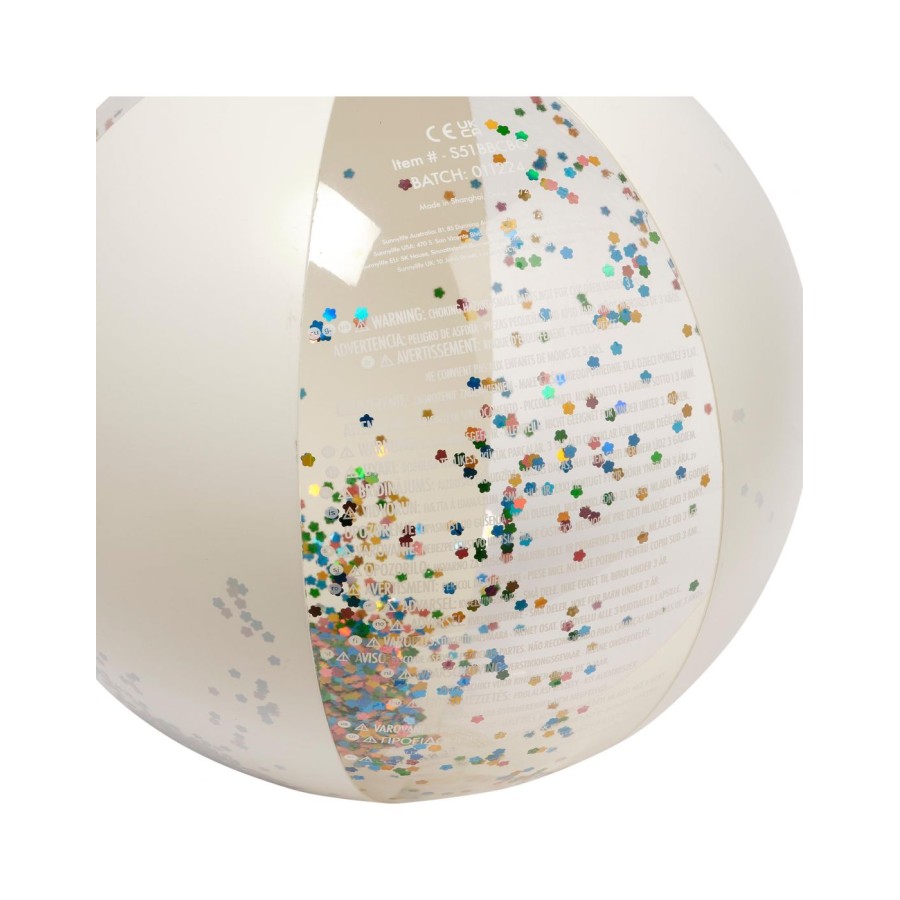 SunnyLife Φουσκωτή Μπάλα Παραλίας 3D Cotton Candy Glitter