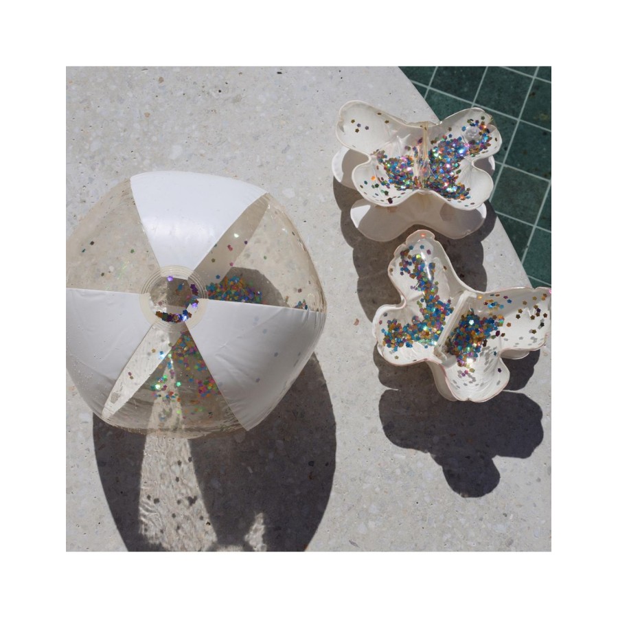 SunnyLife Φουσκωτή Μπάλα Παραλίας 3D Cotton Candy Glitter