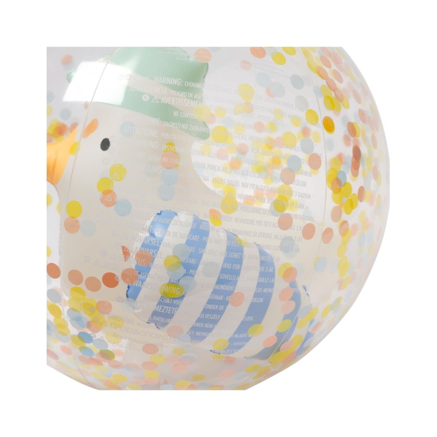 SunnyLife Φουσκωτή Μπάλα Παραλίας 3D Sid the Seagull Blue Stripe