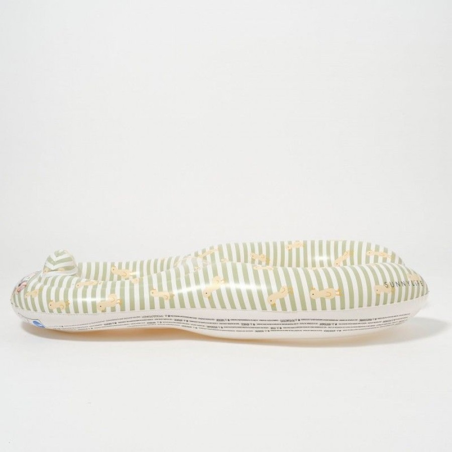 SunnyLife Φουσκωτό Σωσίβιο Διπλό για Μωρό &amp;amp; Ενήλικα Duck Sage Stripe