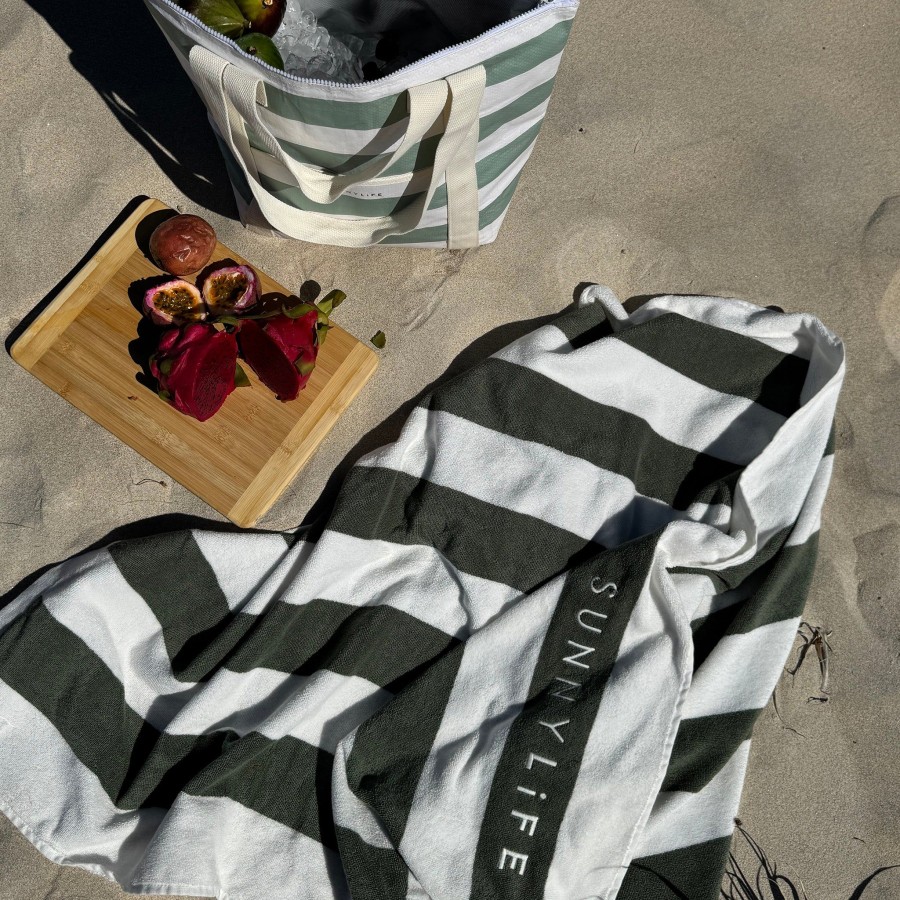 SunnyLife Ισοθερμική Τσάντα Ώμου La Palma Sage Stripe 23L