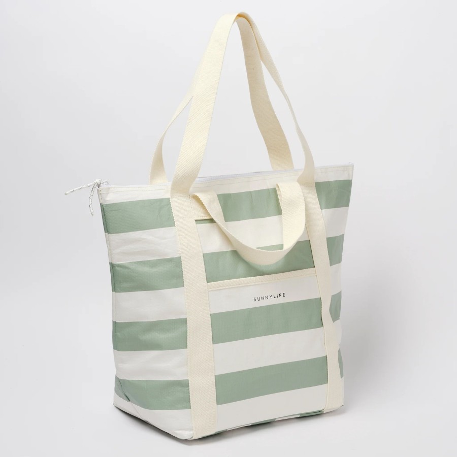 SunnyLife Ισοθερμική Τσάντα Ώμου La Palma Sage Stripe 23L