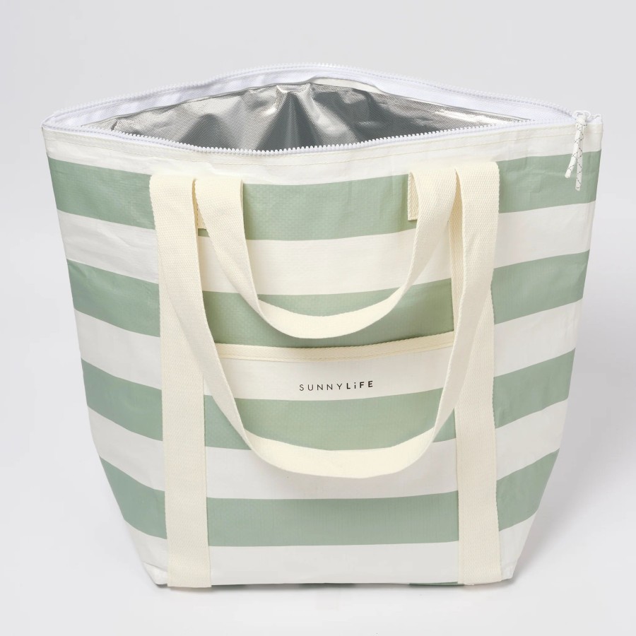 SunnyLife Ισοθερμική Τσάντα Ώμου La Palma Sage Stripe 23L