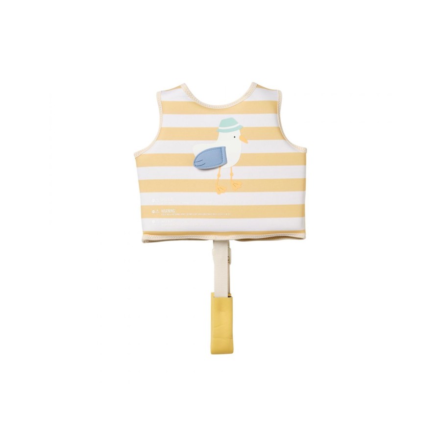 SunnyLife Παιδικό Γιλέκο Κολύμβησης Sid the Seagull Mustard Stripe 1-2 ετών