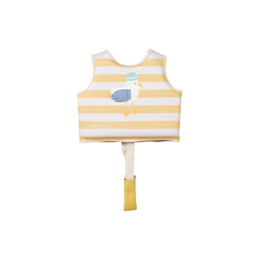 SunnyLife Παιδικό Γιλέκο Κολύμβησης Sid the Seagull Mustard Stripe 2-3 ετών