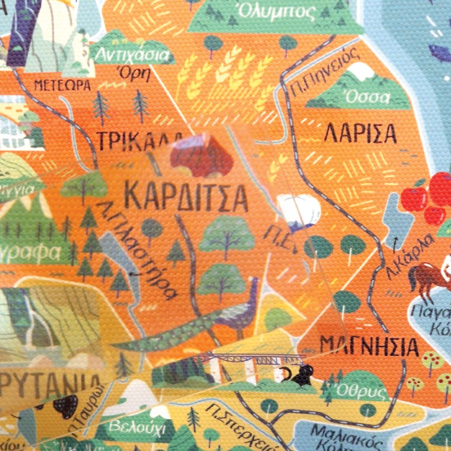 Svoora Χάρτης με Μαγνητικό Παζλ Ταξιδεύοντας στην Ελλάδα