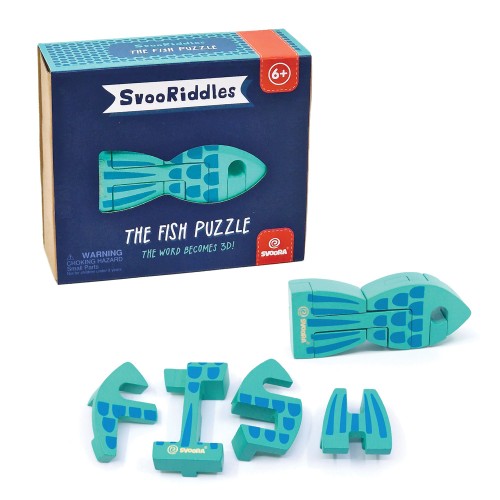 Svoora SvooRiddles Παιδικό Ξύλινο Τρισδιάστατο Παζλ FISH