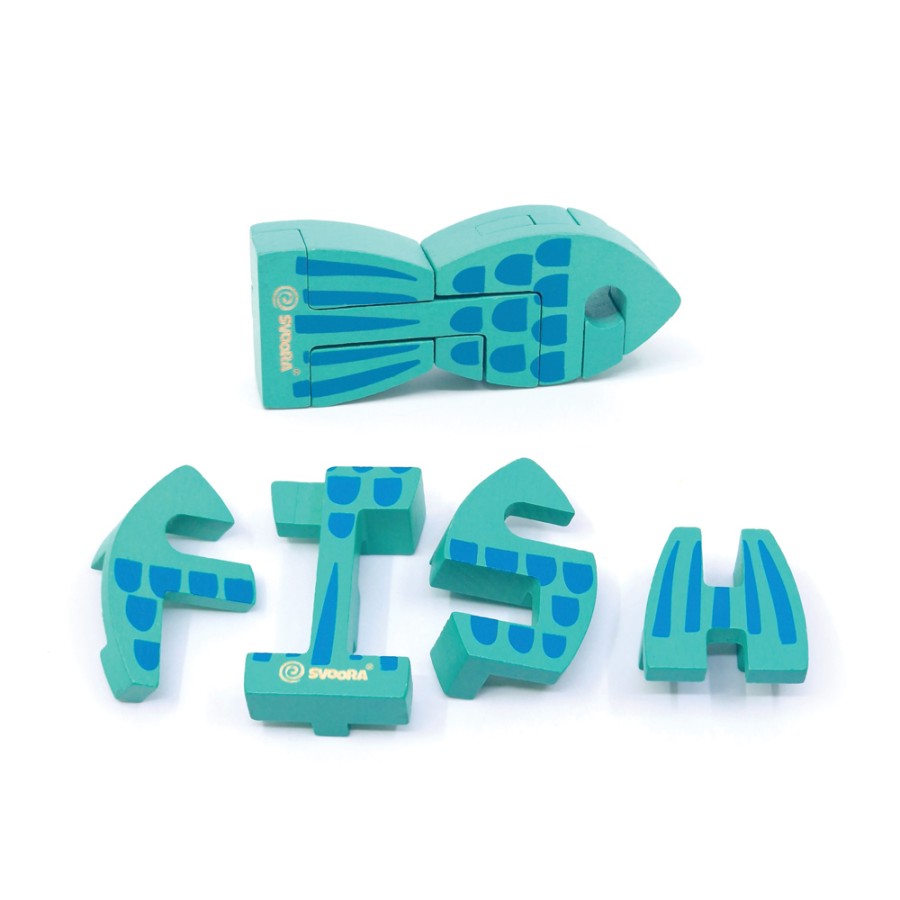 Svoora SvooRiddles Παιδικό Ξύλινο Τρισδιάστατο Παζλ FISH