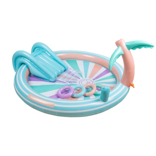Swim Essentials Μεγάλη Πισίνα με Τσουλήθρα Rainbow 210x150εκ.
