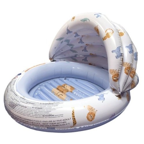 Φουσκωτή Πισίνα με Σκίαστρο για Μωρά 100εκ. Swim Essentials Wild Life