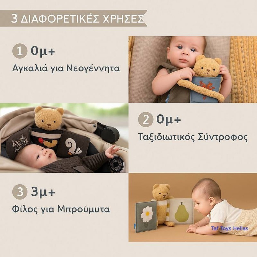 Taf Toys Αισθητηριακό Βιβλίο Δραστηριοτήτων Snuggle Bear Book