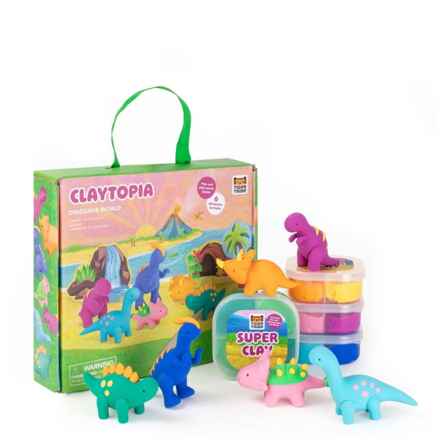 Tiger Tribe Claytopia Παιδικό Σετ Κατασκευής με Πηλό Dinosaur World