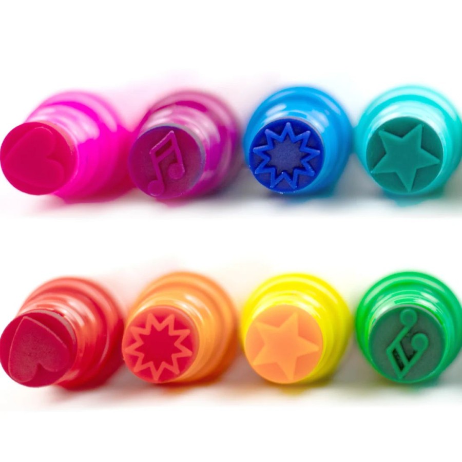 Tiger Tribe Dual-Tip Σετ 8 Μαρκαδόροι με Σφραγίδα Stamp Makers