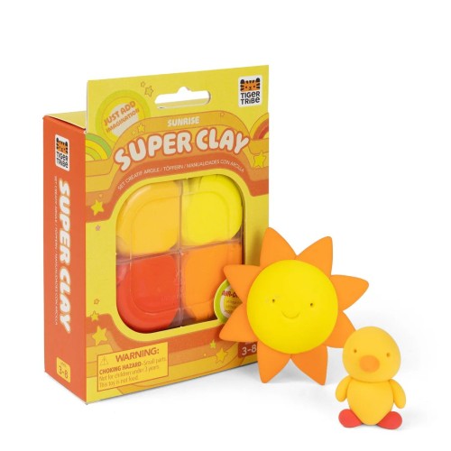 Tiger Tribe Σετ Κατασκευής με Πηλό Super Clay Sunrise Yellow+Orange