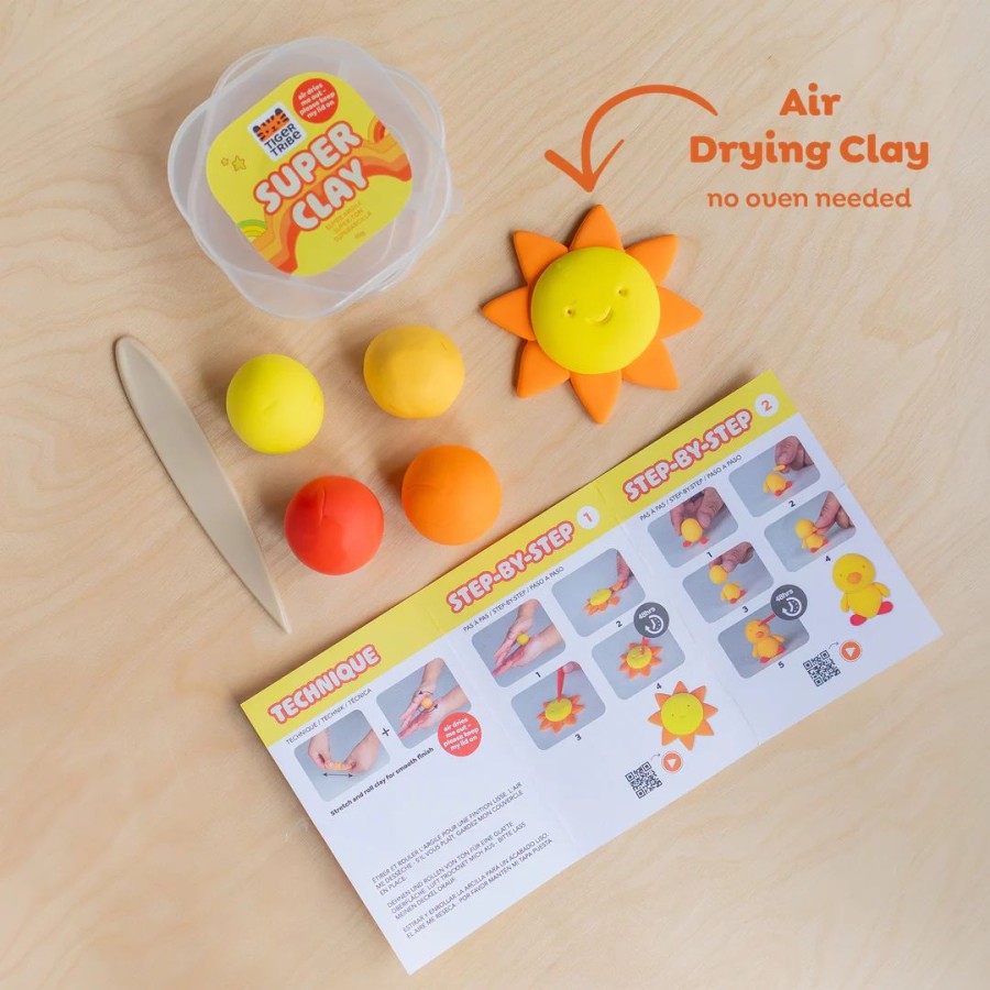 Tiger Tribe Σετ Κατασκευής με Πηλό Super Clay Sunrise Yellow+Orange