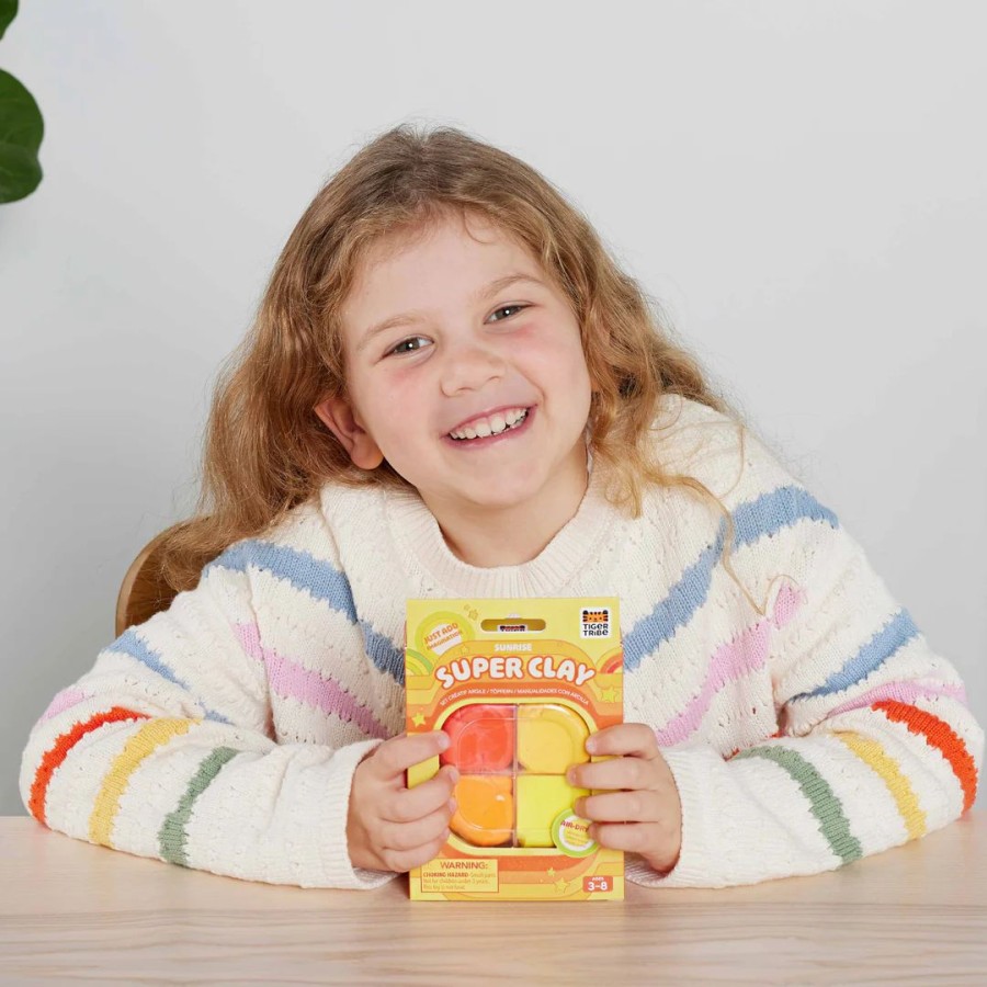 Tiger Tribe Σετ Κατασκευής με Πηλό Super Clay Sunrise Yellow+Orange
