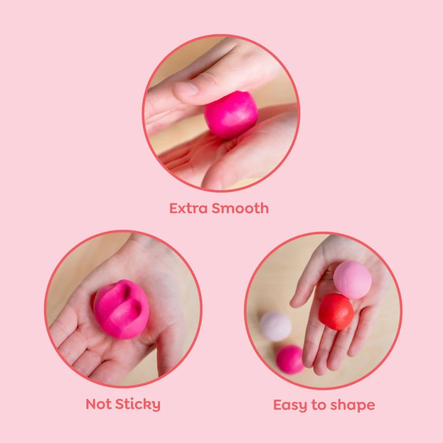 Tiger Tribe Σετ Κατασκευής με Πηλό Super Clay Sunset Pink+Red