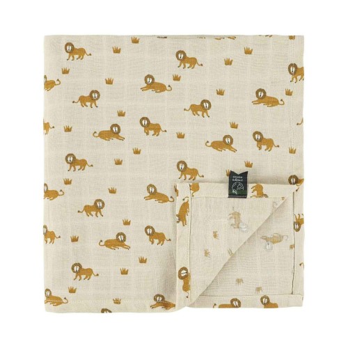 Trixie Μουσελίνα από Οργανικό Βαμβάκι Lively Lion 110x110εκ.