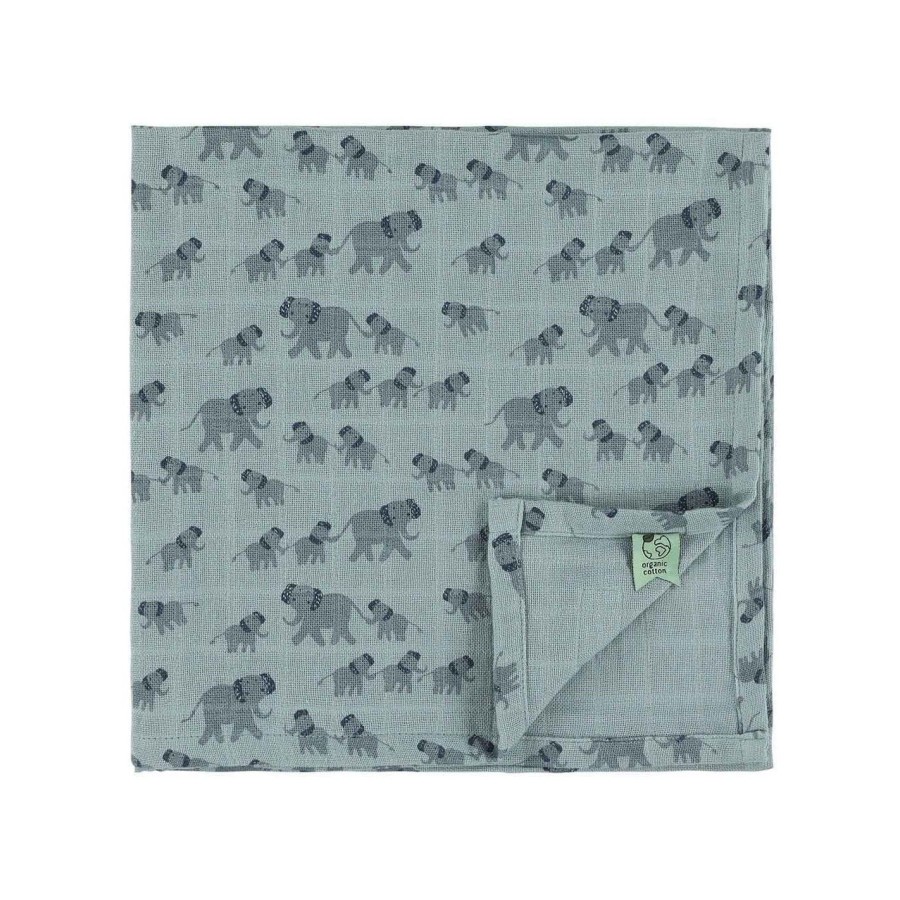 Trixie Σετ 3 Μουσελίνες από Οργανικό Βαμβάκι Enchanting Elephant 55x55εκ.