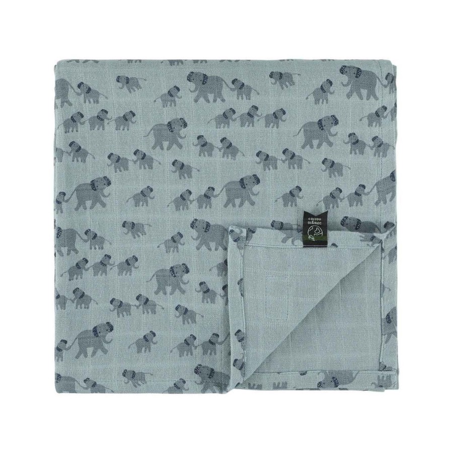 Trixie Μουσελίνα από Οργανικό Βαμβάκι Enchanting Elephant 110x110εκ.