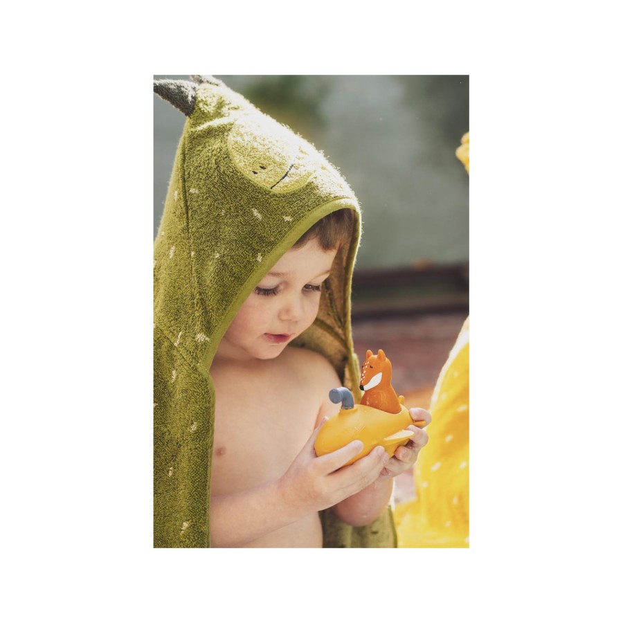 Παιδική Πετσέτα από Οργανικό Βαμβάκι με Κουκούλα 70x130εκ. Trixie Mr. Dino