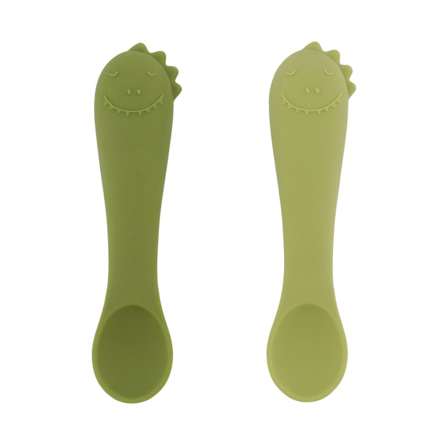 Βρεφικά Κουταλάκια Σιλικόνης Trixie First Baby Spoons Mr. Dino 2τμχ.