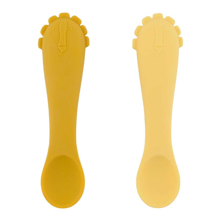 Βρεφικά Κουταλάκια Σιλικόνης Trixie First Baby Spoons Mr. Lion 2τμχ.