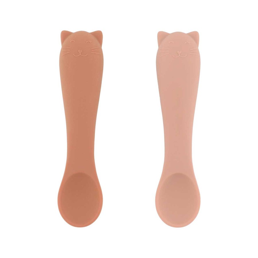 Βρεφικά Κουταλάκια Σιλικόνης Trixie First Baby Spoons Mrs. Cat 2τμχ.