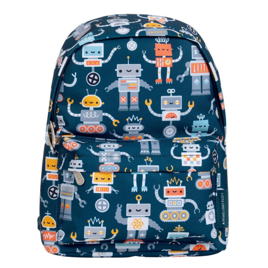 Τσάντα Πλάτης Παιδικού Σταθμού A Little Lovely Company Robots 23.5x30x10εκ.