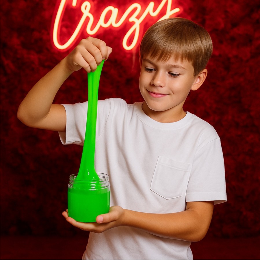 Χλαπάτσα Jiggly Slime Πράσινη με Άρωμα Πράσινο Μήλο 500g Tuban