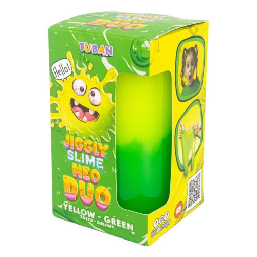 Δίχρωμη Χλαπάτσα Jiggly Slime Neo Duo Κίτρινο - Πράσινο 430g Tuban