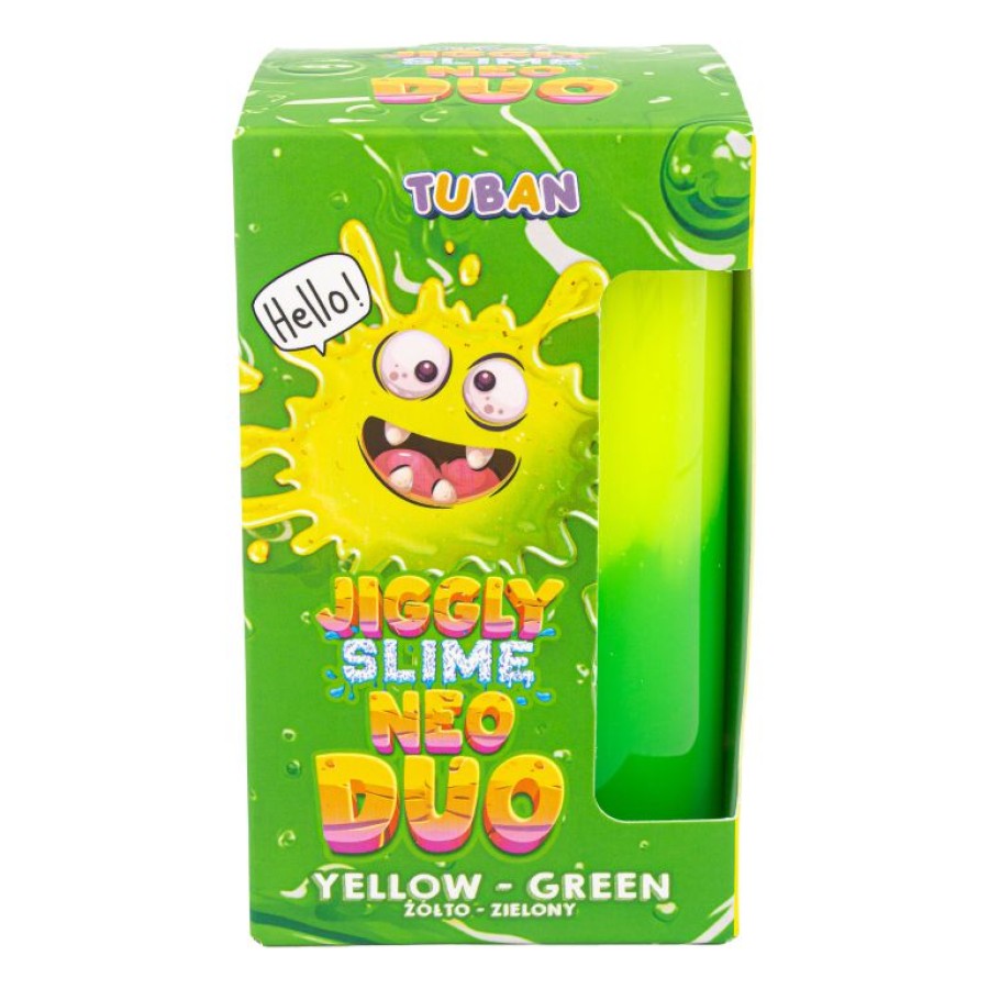 Δίχρωμη Χλαπάτσα Jiggly Slime Neo Duo Κίτρινο - Πράσινο 430g Tuban