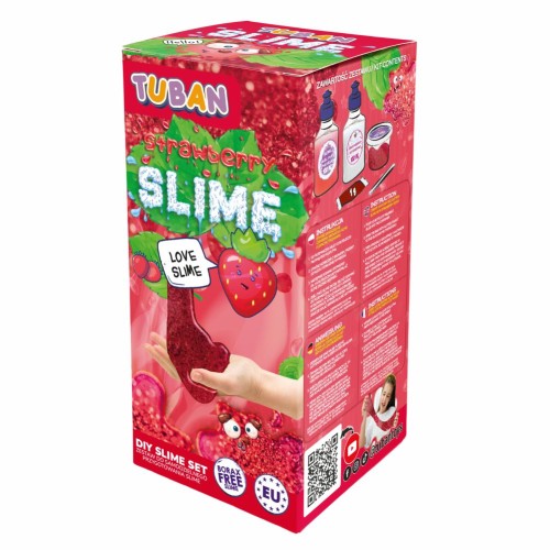 Σετ Δημιουργίας Χλαπάτσας DIY Strawberry Slime με Άρωμα Φράουλα Tuban