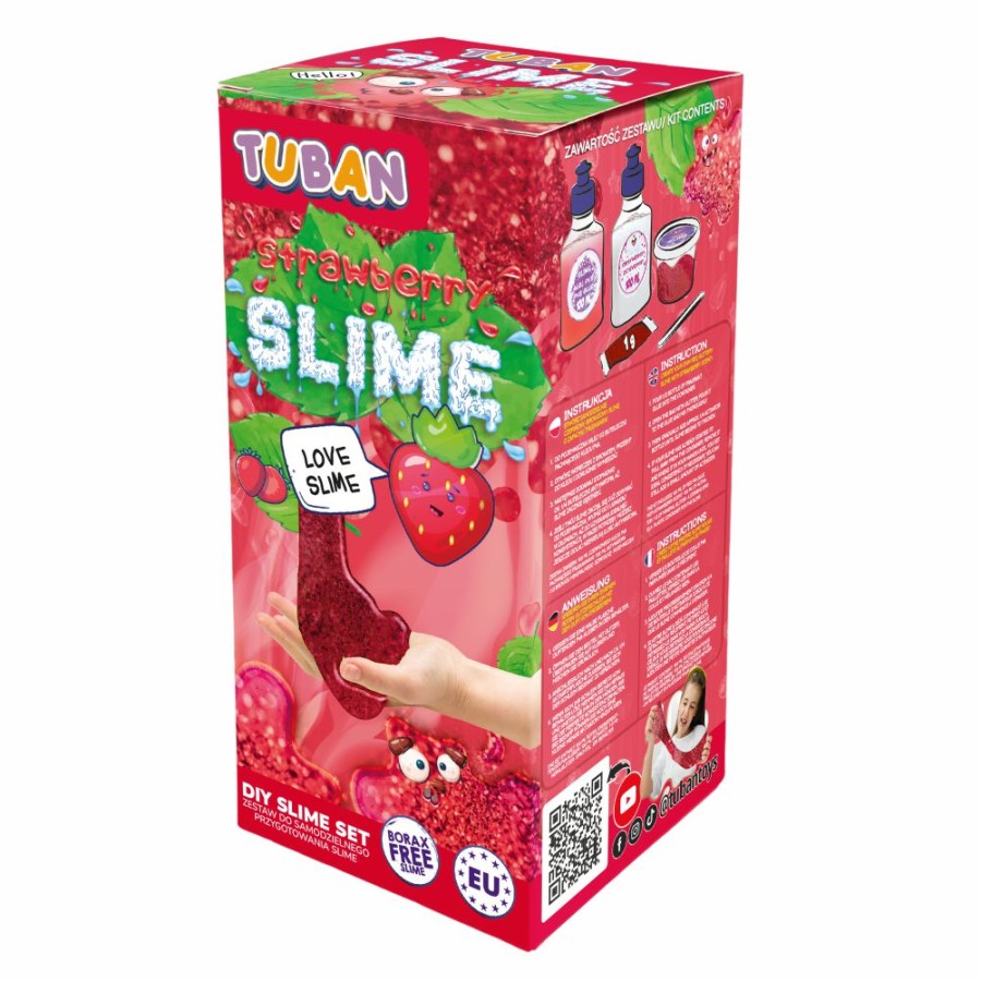 Σετ Δημιουργίας Χλαπάτσας DIY Strawberry Slime με Άρωμα Φράουλα Tuban