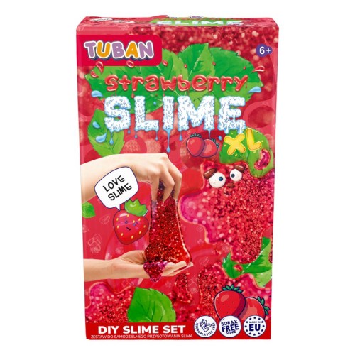 Σετ Δημιουργίας Χλαπάτσας DIY Strawberry Slime XL με Άρωμα Φράουλα Tuban